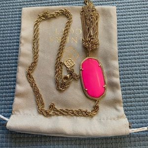 Kendra Scott Neon Pink Rayne Necklace